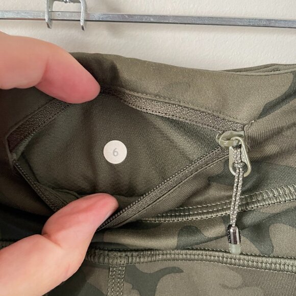 LULULEMON Run Inspire Crop II *All Luxtreme Camo Fatigue Green 6 - Picture 8 of 8